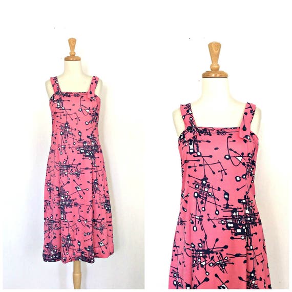 Vintage Pink Sundress - 40s style dress - vacatio… - image 2