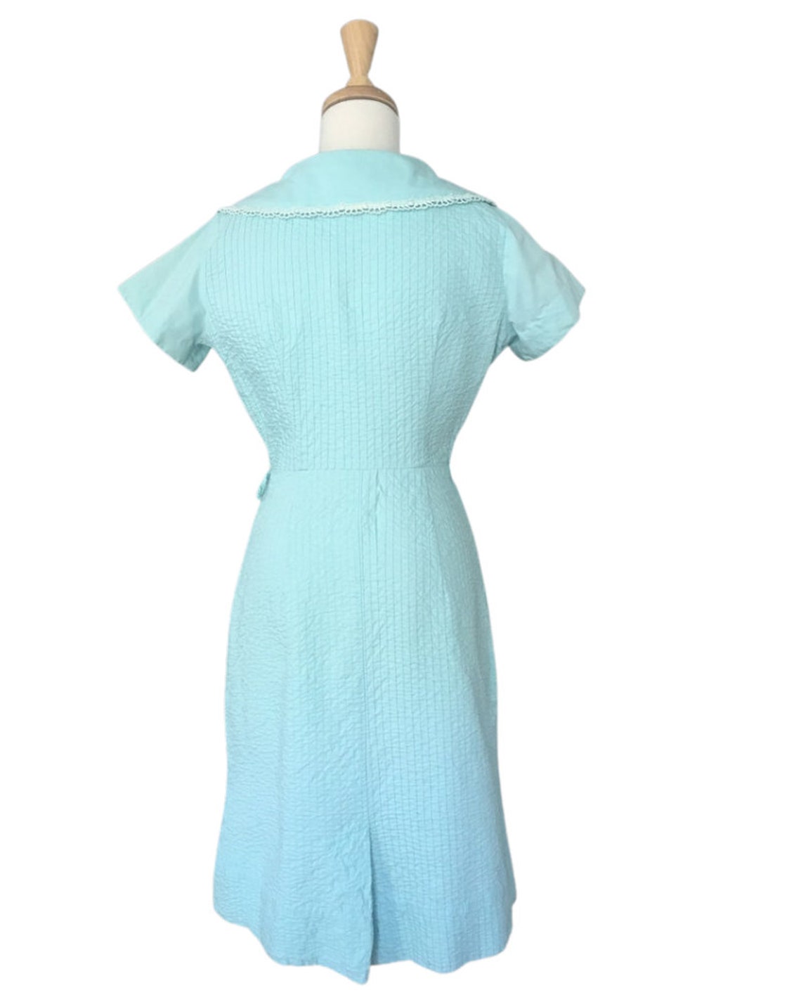 Vintage 1950s Blue Lace Top