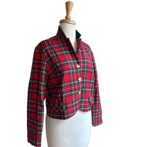 Vintage Plaid Tartan Blazer - Charm of Hollywood - jacket - S M