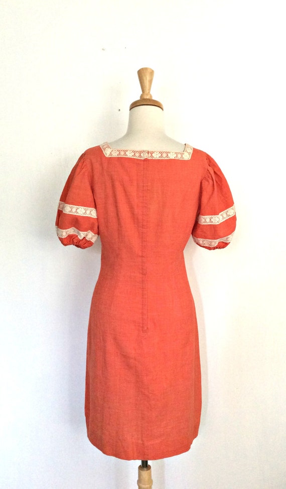 Vintage 70s Crochet Cotton Dress - boho chic - A … - image 5