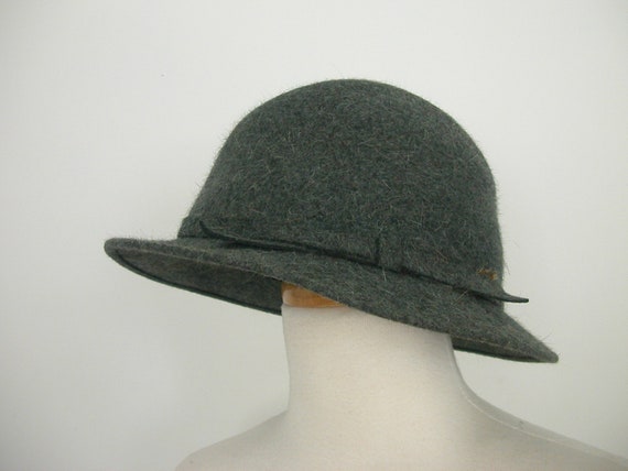 Vintage Fedora Hat - grey fedora - gray wool hat … - image 4