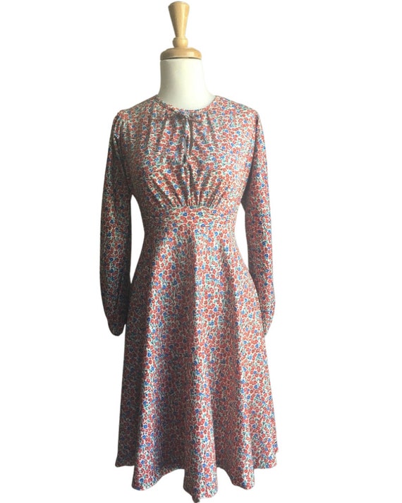 Vintage 70s Floral Dress - empire waist - babydol… - image 3