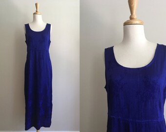 Vintage Purple Midi Dress - jumper dresses - tea length - Karin Stevens - Medium