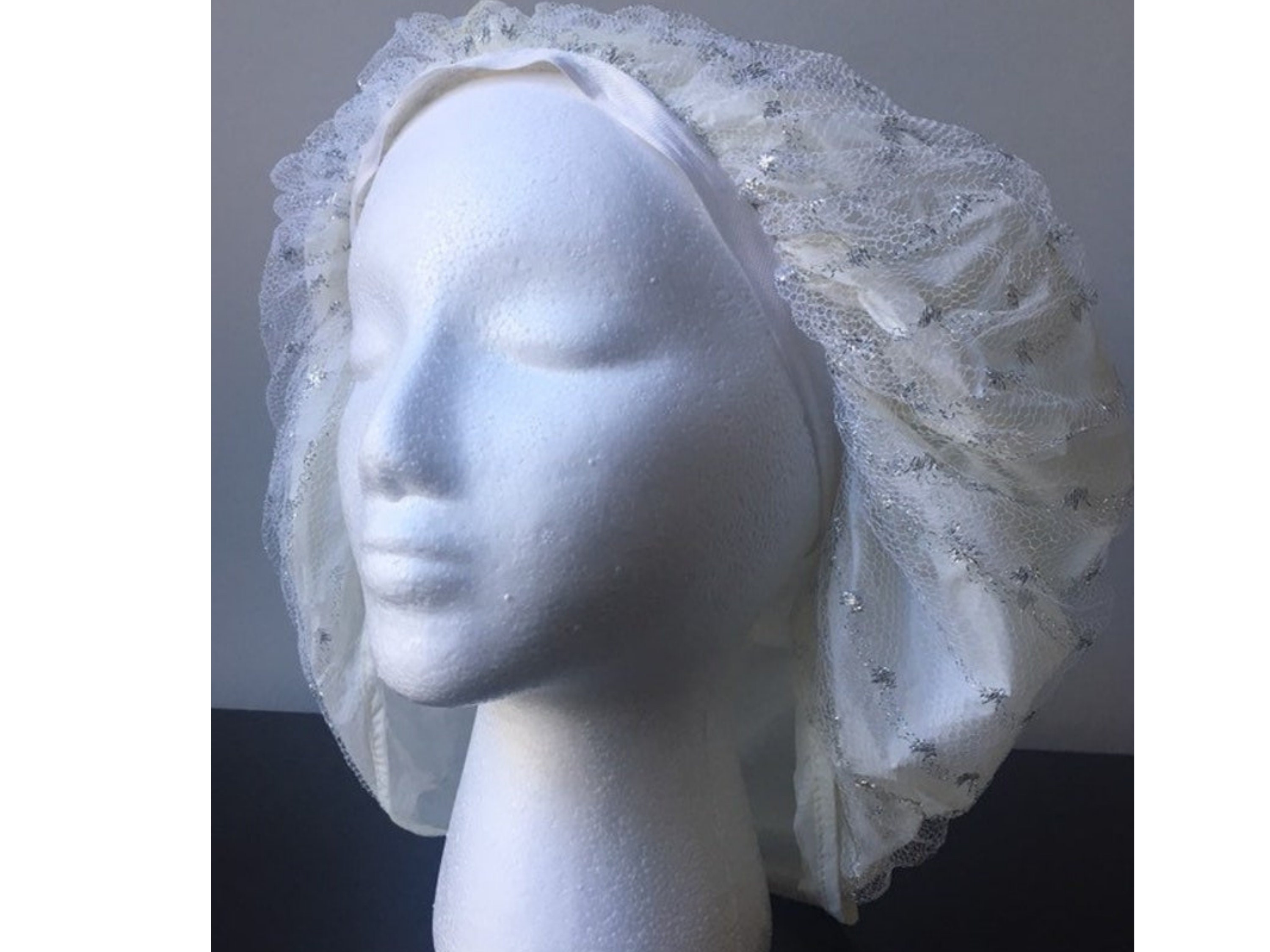 Rain Bonnet White Plastic Cap Hair 