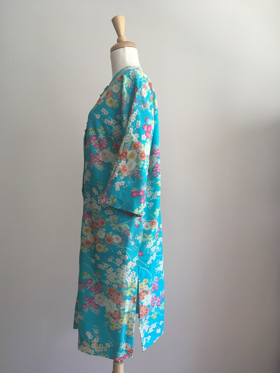 Vintage Floral House Coat - night gown - Japanese… - image 8