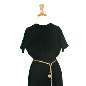 Vintage Little Black Dress 60s sheath dress LBD mad men medium image 4