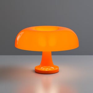 Lampada da tavolo a forma di fungo – Finitura lucida arancione o bianca