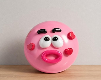 Smushers Squishy Toys – Pink Heart Kawaii and Funny emoji - Fidget Stress Relief Foam