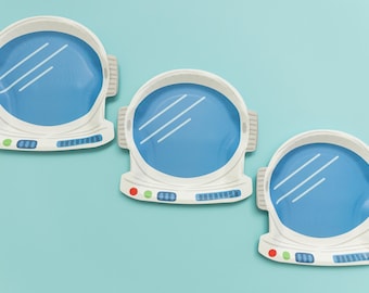 Platos de astronauta (paquete de 8): Decoración para fiesta de cumpleaños espacial