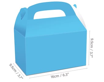 Party Favor Boxes (12 Count) | Blue Pink or Yellow Treat Boxes | Kids Birthday Favor Boxes | Party Goodie Boxes