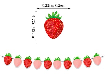 Berry First Birthday Banner | Strawberry Banner | Berry First Birthday Decor | Pink & Red Fruit Party Decorations