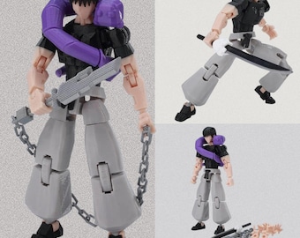 3D Jujutsu Kaisen Fushiguro Toji Figure Lucky13 Anime Collectible Toy Titan13 Multi-Jointed Poseable T13, Jujutsu Kaisen Figure, JJK Figure