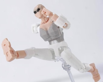 3D Invincible Dummy13 Inmate Mark Figure, Lucky 13 Multi Joint Movable Action Figure Diy Assembled Collectible Toy, Invincible Figure