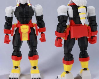 T13 Hero Invincible Boy Battle Beast Roar Pose Berserk Figure Lucky13 3D Printed Dummy13 Full Movable Collectible Toy, Battle Beast Figure