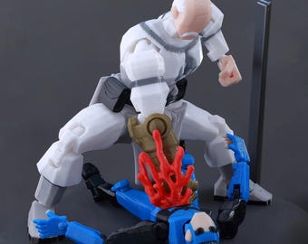 3D Invincible Conquer Figure, Lucky 13 Multi Joint Movable Action Figure Diy Assembled Collectible Toy, Invincible Conquer Figure Dummy13