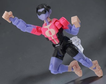 3D Invincible Dummy13 Boy Hero Oliver Figure, T13 Multi Joint Movable Action Figure Diy Assembled Collectible Toy, Invincible Oliver Figure