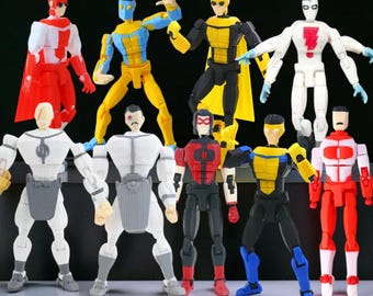 3D Printed Articulated Invincible Mark Craig Conquer Oliver Versatile Hero Action Figure Multi-Jointed Movable Toy, Invincible Action Figure