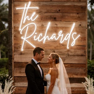 Custom Wedding Neon Sign, LED Wedding Sign with free dimmer, Battery Operated Neon Sign, Name Neon Sign,  Mr & Mrs Neon Sign, Wedding Decor