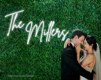 Custom Wedding Neon Sign, LED Wedding Sign for Sweetheart Table or Photo Booth, Last Name Neon Sign,  Mr & Mrs Neon Sign, Wedding Decor