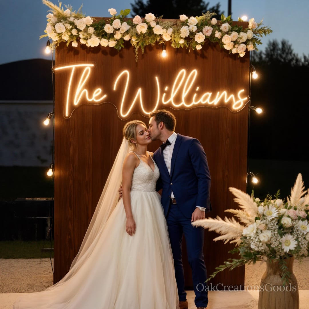 Custom Wedding Neon Sign, LED Wedding Sign With Free Dimmer, Battery ...