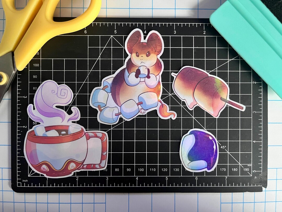 Marshmallow Chinchilla Sticker Pack | Holographic Stickers | Animal ...