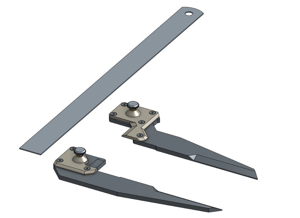 3D - Printable Calipers for 25mm X 1mm Ruler - Etsy