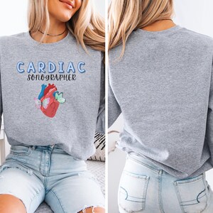 Cardiac Sonographer Crew Neck- Healthcare apparel, Ultrasound Tech Crew, Cardiac Shirt