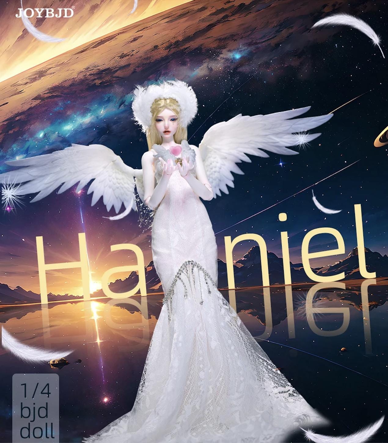 Haniel Bjd Doll 1/4 Charming Elf Haniel, Beautiful Venus Defender of Good and Evil Love Angel 