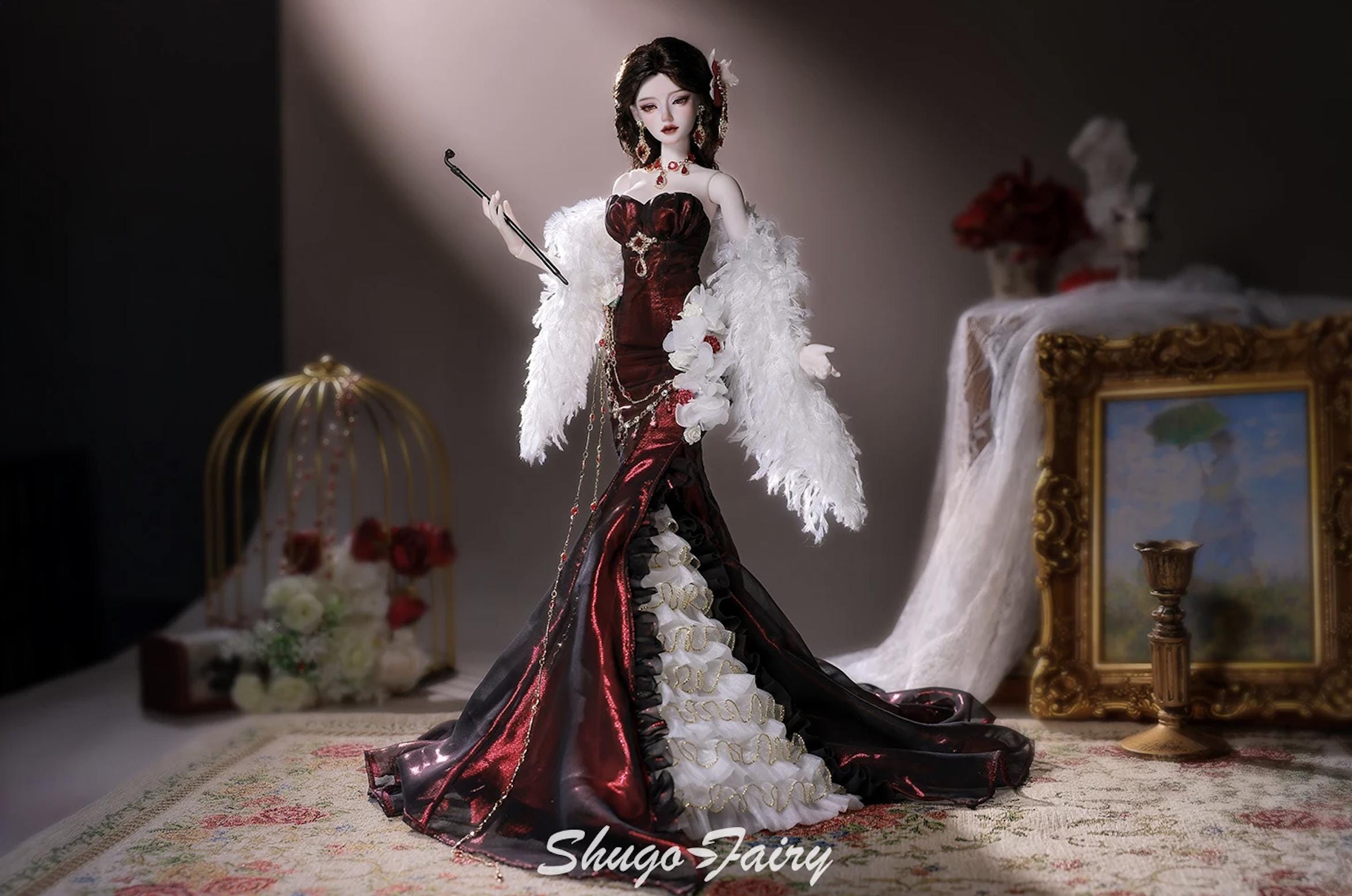 1/4 BJD Doll Original Countess European Retro Style Exquisite Collectible Bariy Body Full Set