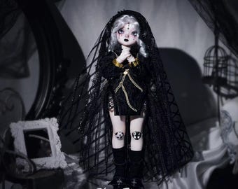 Finn Ball Jointed Doll 1/6 Medieval Gothic Skull Bride FullSet Skull Joints Dress High Quality Anime Resin Figure 