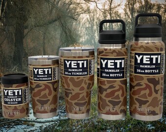 Hunting Camo Yeti Rambler / Laser Engraved Moose Elk Deer Hunting