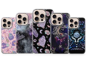 Witchy Pattern  Phone Case Witch Magic Cover   for iPhone 17 Pro Max, 16e, 15, 14, 12 & Samsung S25 Ultra, S24 FE, A56, Pixel 10 XL, 9a, 8