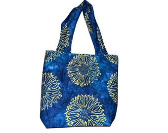 Yellow and Blue Sunflower Tote Bag