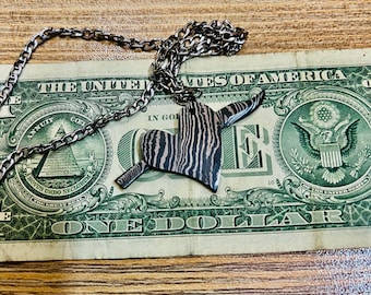 Handmade Damascus Steel Heart & Knife Necklace: Medieval Fantasy Pendant