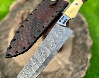 Personalized Custom Handmade Damascus Chef Knife 13 Inches