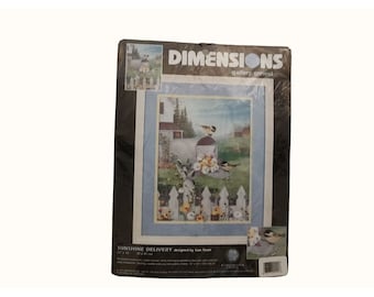 Vtg 2001 Dimensions Crewel Embroidery Kit Sunshine Delivery Complete Opened #1530