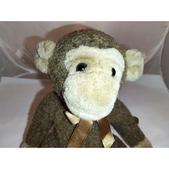 その他 WASELEY BEAR&MARCEL MONKEY Russ Berrie Jimby Brown Plush Stuffed Animal Toy Monkey