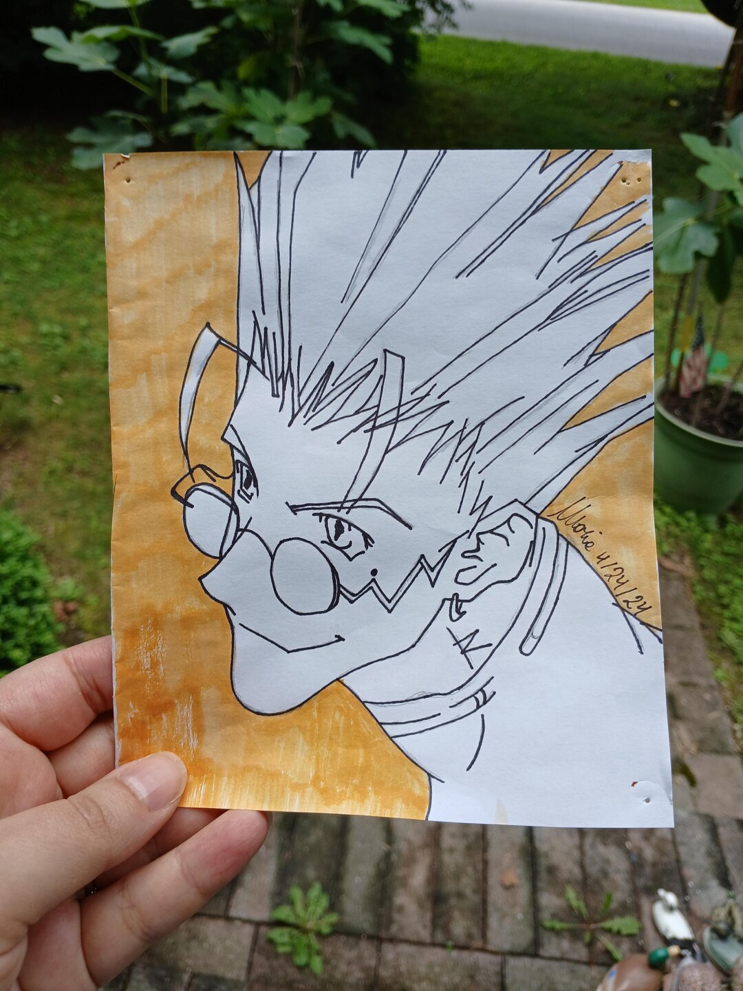 Trigun, Vash the Stampede Drawing - Etsy