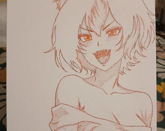 Oryginalny obraz Anime Catgirl – Akari OC –