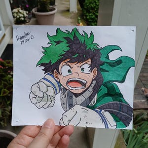 My Hero Academia, Deku drawing