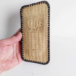 Custodia per occhiali vintage in vera pelle, custodia per occhiali anni '60, regalo per la nonna, regalo per il nonno, regalo per i genitori