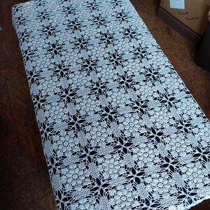 Beautiful hand crocheted tablecloth, Cotton Tablecloth, Rectangular shape - 69 in x 55 in