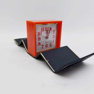 Vintage Mechanical Alarm Clock EUROPA, German Wind-Up Mechanical Alarm Clock, Clock in Folding Box, Vintage Travel Alarm Clock, Working
