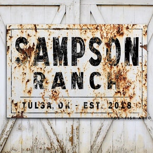 Family Sign Farmhouse Wall Decor Last Name Homestead Established Sign ...