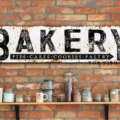 Large Rustic Farmhouse Style Bakery Sign - Etsy