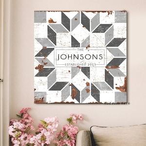 Custom Family Name Sign Modern Farmhouse Decor Large Rustic Wall Art ...