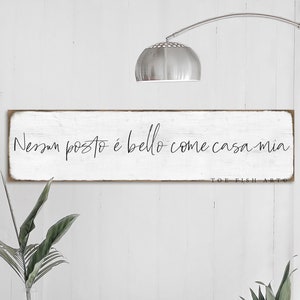 There's no place like home Italian Kitchen Sign Living Room Rustic Farmhouse Decor Canvas Print Dining room Fixer Upper Style Gift for Her