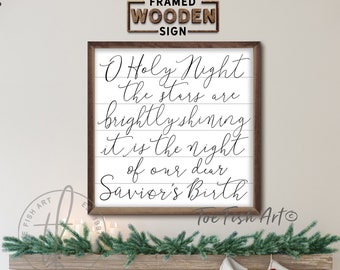 Oh Holy Night I 11x16 inch Wood Sign