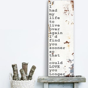 If I had my life to live over again Farmhouse Sign Modern Farmhouse Decor Rustic Distressed Wall Decor canvas print  Fixer Upper Style