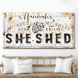 Custom Family Name Sign Modern Farmhouse Decor She Shed Sign Farm Art ...